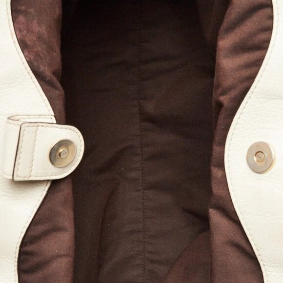 Gucci Beige/White GG Canvas Embossed Leather Medium Sukey Tote Bag - Picture 12 of 13